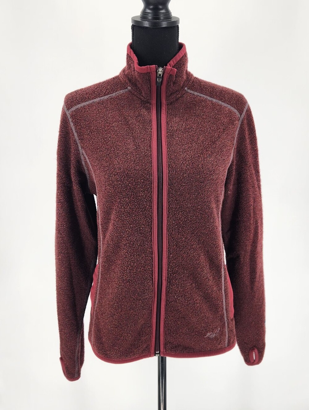 Kuhl Alfpaca Jacket Full Zip Thumbholes Outdoor Granola Girl Size M.